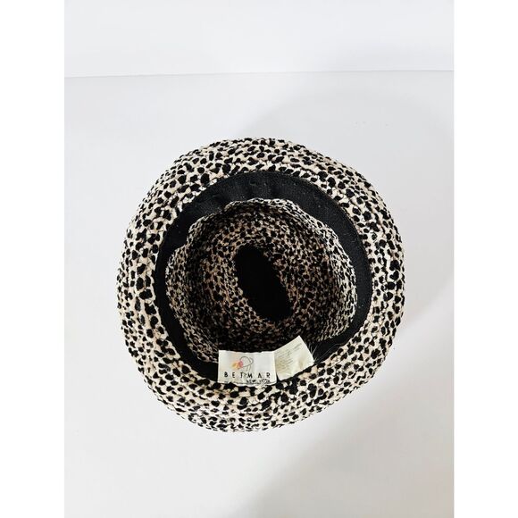 Vintage Betmar New York Velour Fuzzy Cheetah Spotted Print Bucket Cloche Hat main image 5